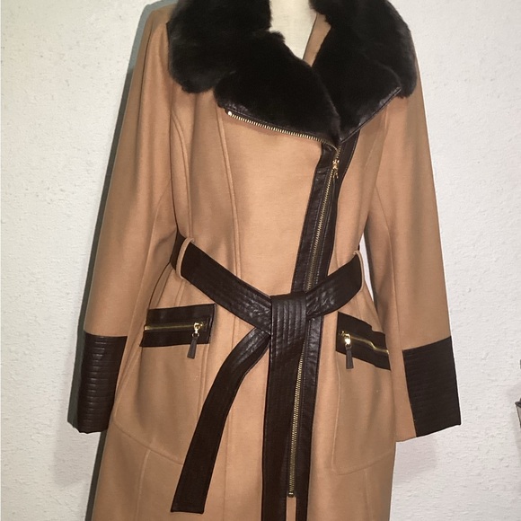 Via spiga faux fur trim wool blend jacket size 14 - Picture 9 of 14